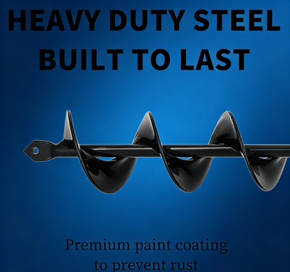 Auger Drill Bit for Planting 1.6x16.5inch Extended Length Garden Auger Spiral Drill Bit for Planting Bulbs Flowers