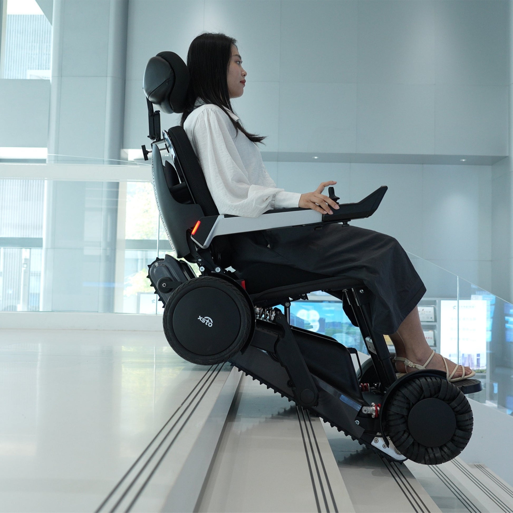 TerraGlide X12 stair climbing with user